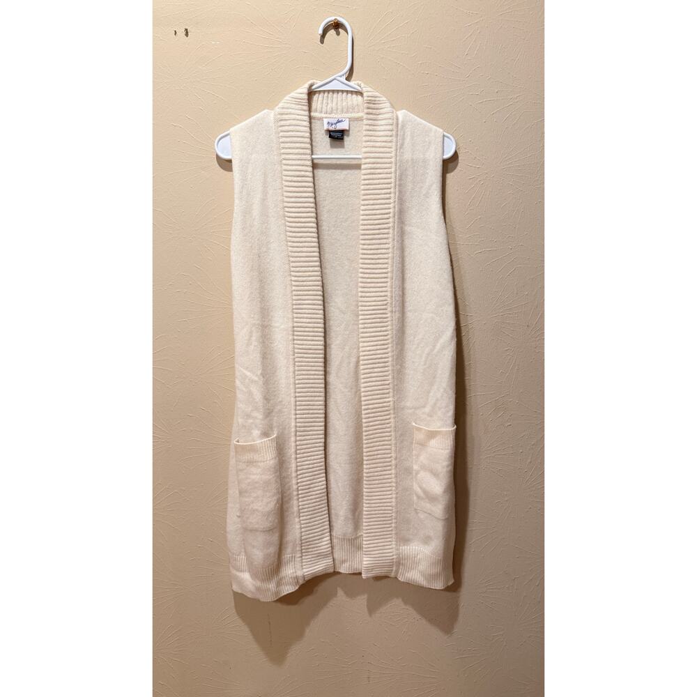 Marybeth 100% Cashmere Cardigan Vest